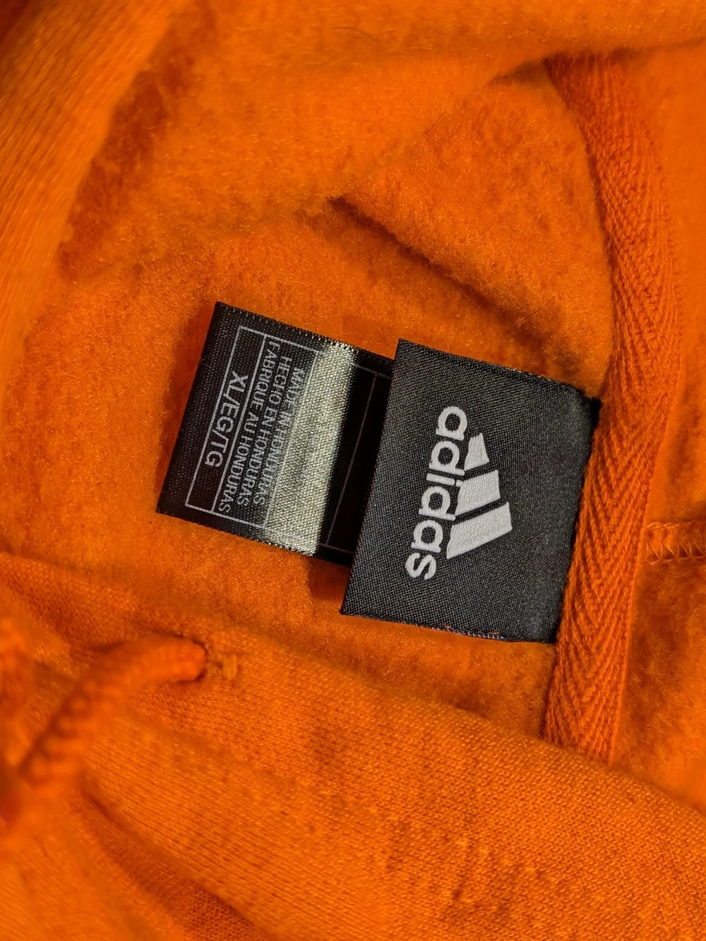 adidas Men's Orange Logo Pullover Hoodie